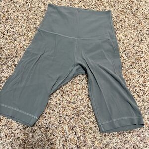 Lululemon: Light green High-Waisted Biker Shorts